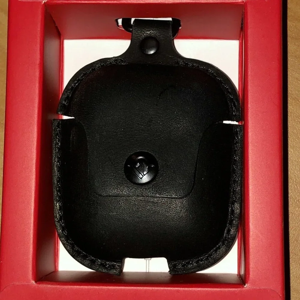 Twelve South AirSnap Leather Case for AirPods New Black Open Package - Picture 4 of 10